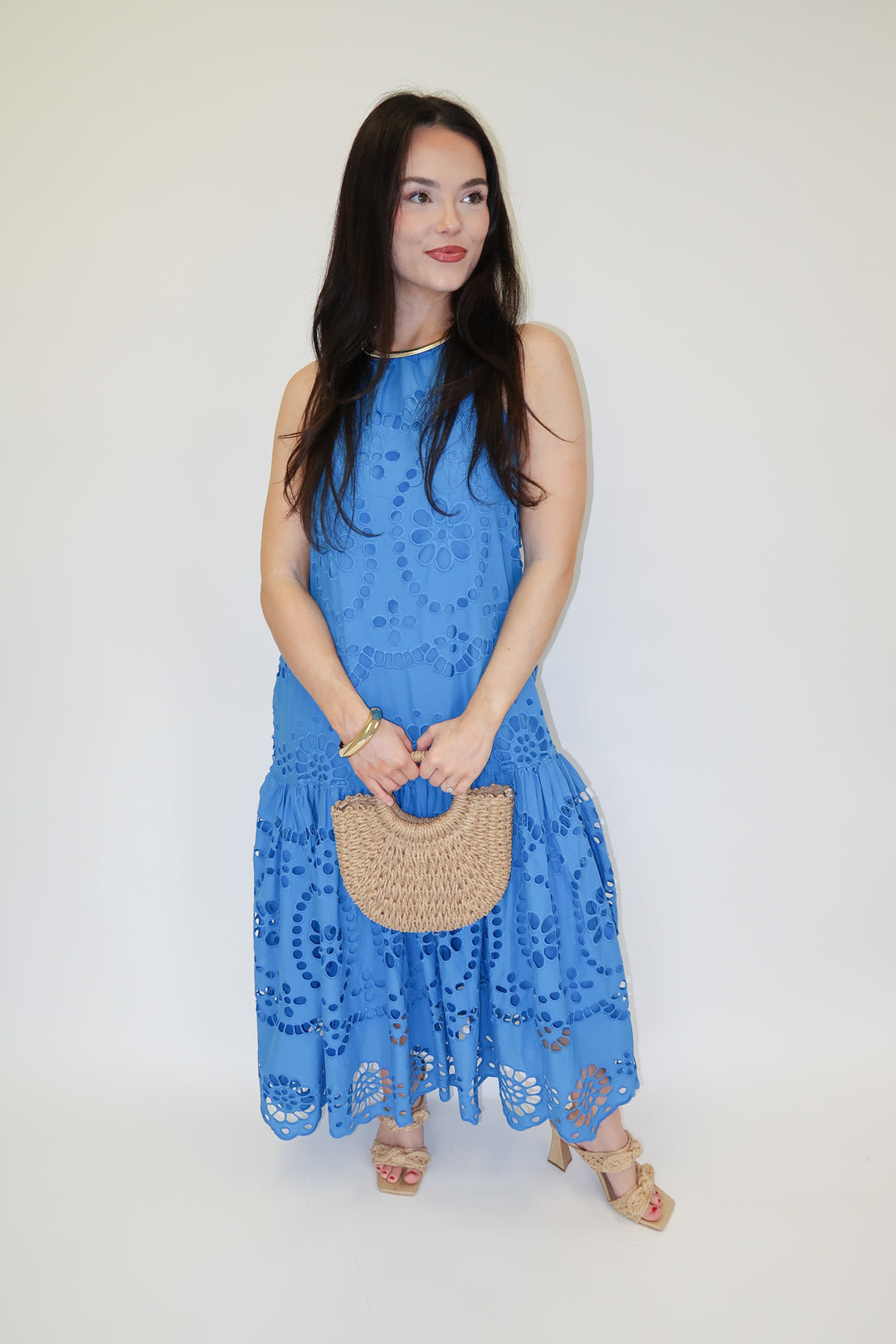 Sweet Garden Eyelet Dress - The Pink Tulip Clothing