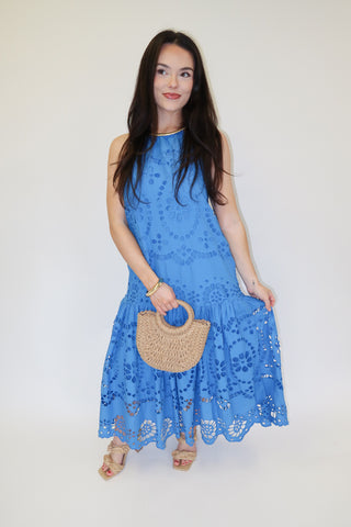 Sweet Garden Eyelet Dress - The Pink Tulip Clothing