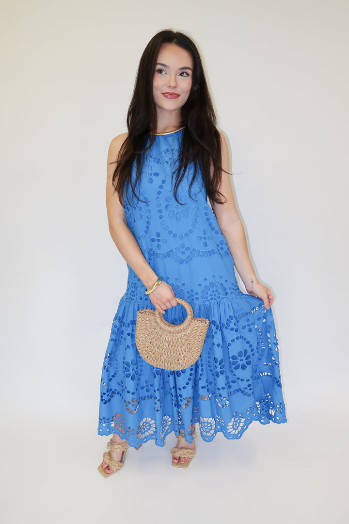 Sweet Garden Eyelet Dress - The Pink Tulip Clothing