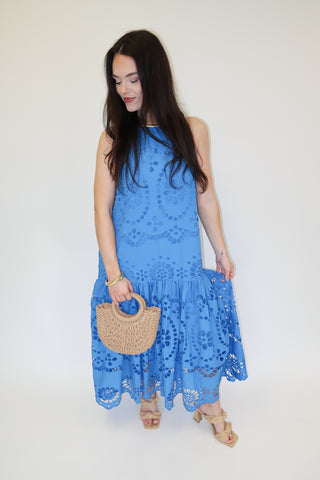 Sweet Garden Eyelet Dress - The Pink Tulip Clothing