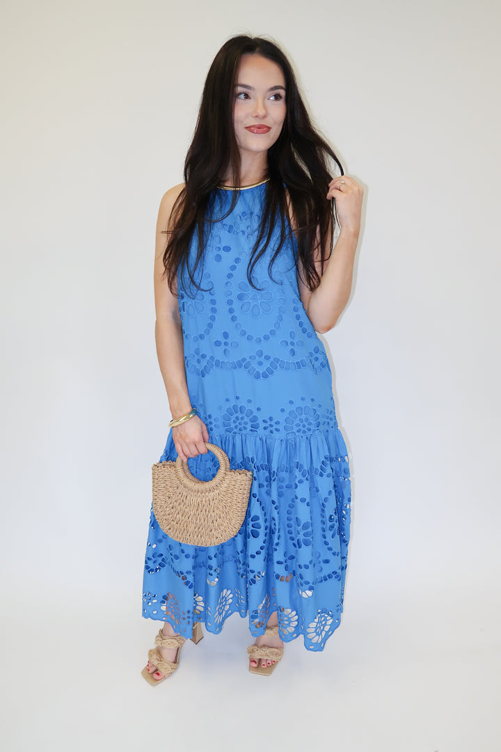 Sweet Garden Eyelet Dress - The Pink Tulip Clothing