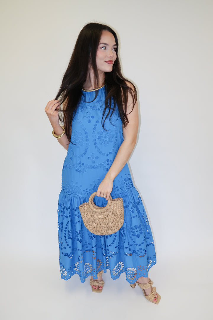 Sweet Garden Eyelet Dress - The Pink Tulip Clothing