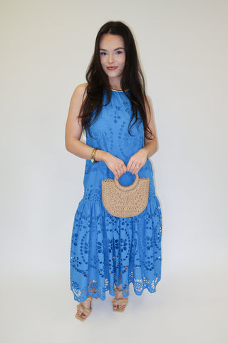 Sweet Garden Eyelet Dress - The Pink Tulip Clothing
