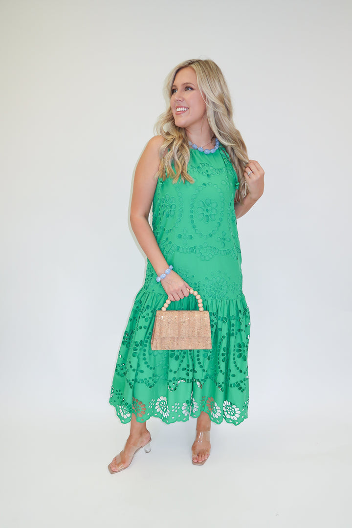 Sweet Garden Eyelet Dress - The Pink Tulip Clothing