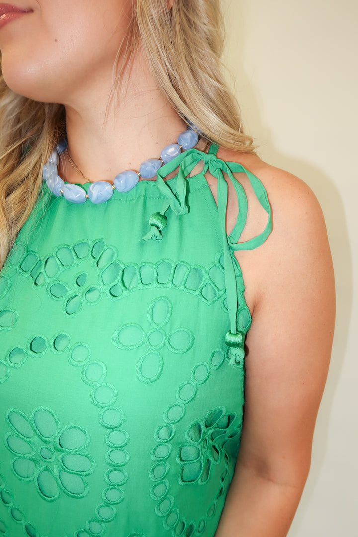 Sweet Garden Eyelet Dress - The Pink Tulip Clothing