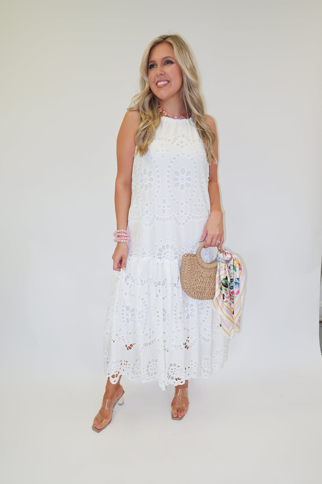 Sweet Garden Eyelet Dress - The Pink Tulip Clothing