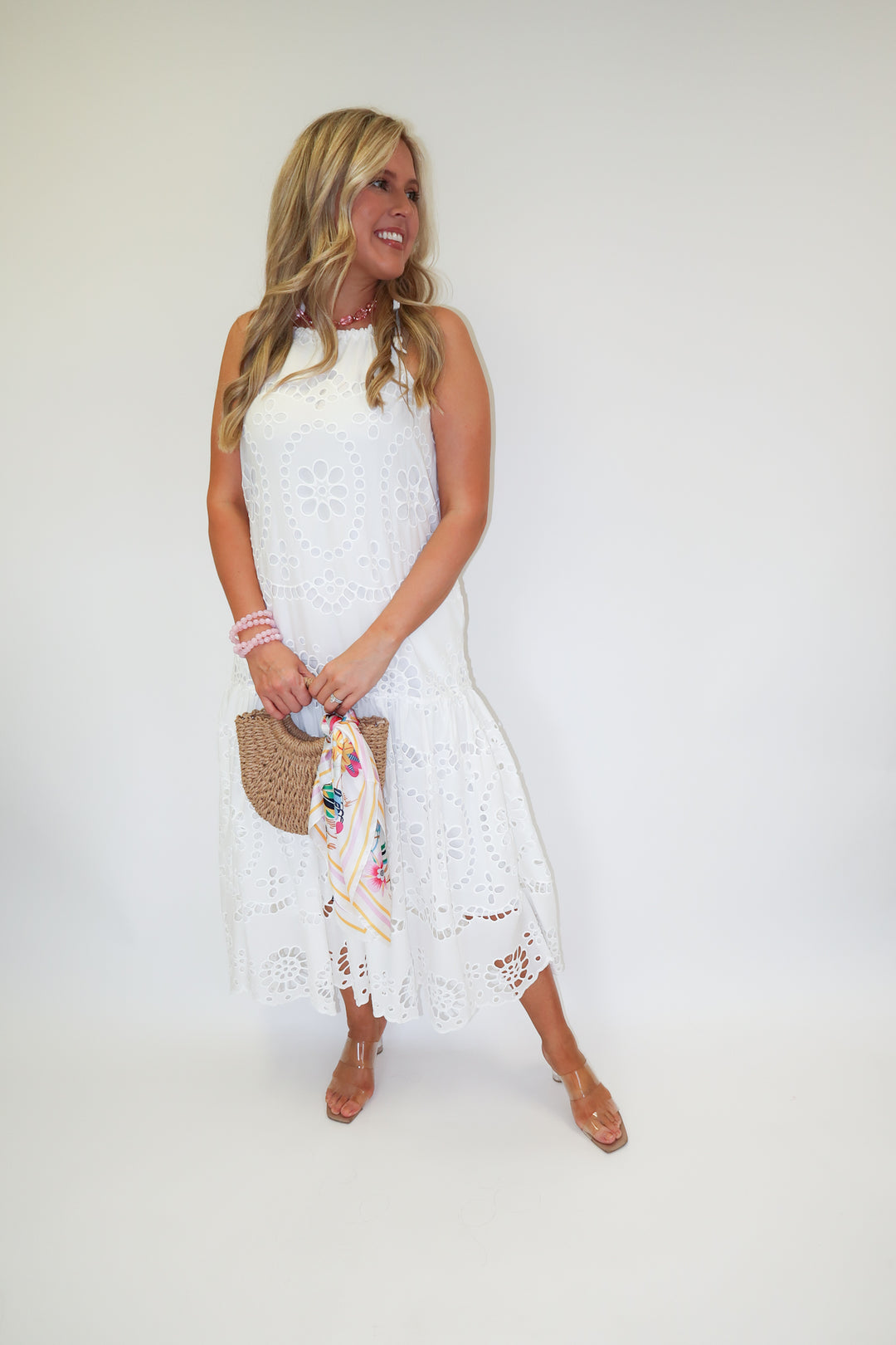 Sweet Garden Eyelet Dress - The Pink Tulip Clothing