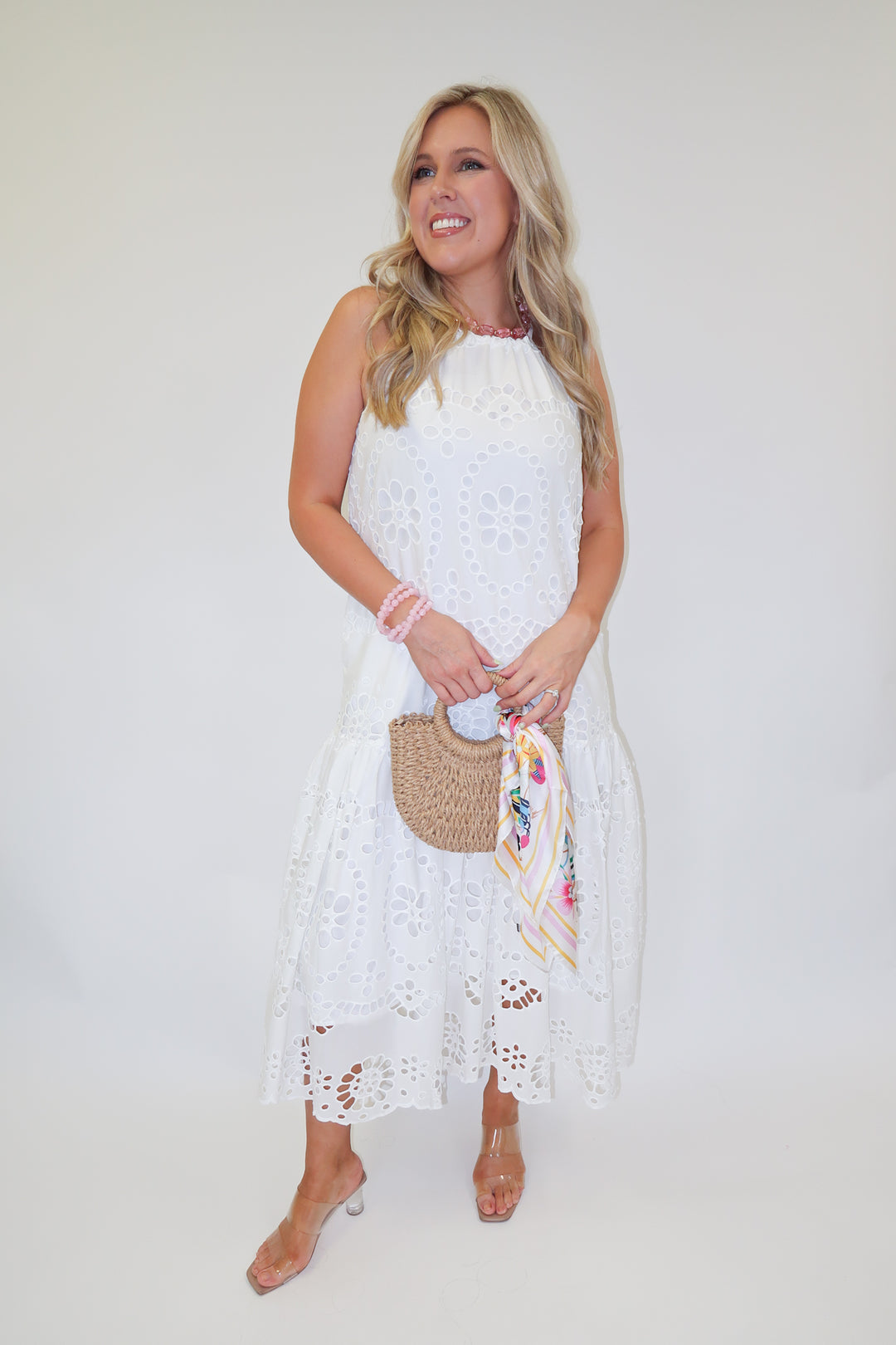 Sweet Garden Eyelet Dress - The Pink Tulip Clothing