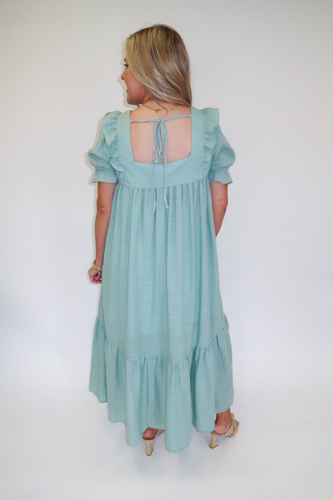 Soft Ruffle Midi Dress - The Pink Tulip Clothing