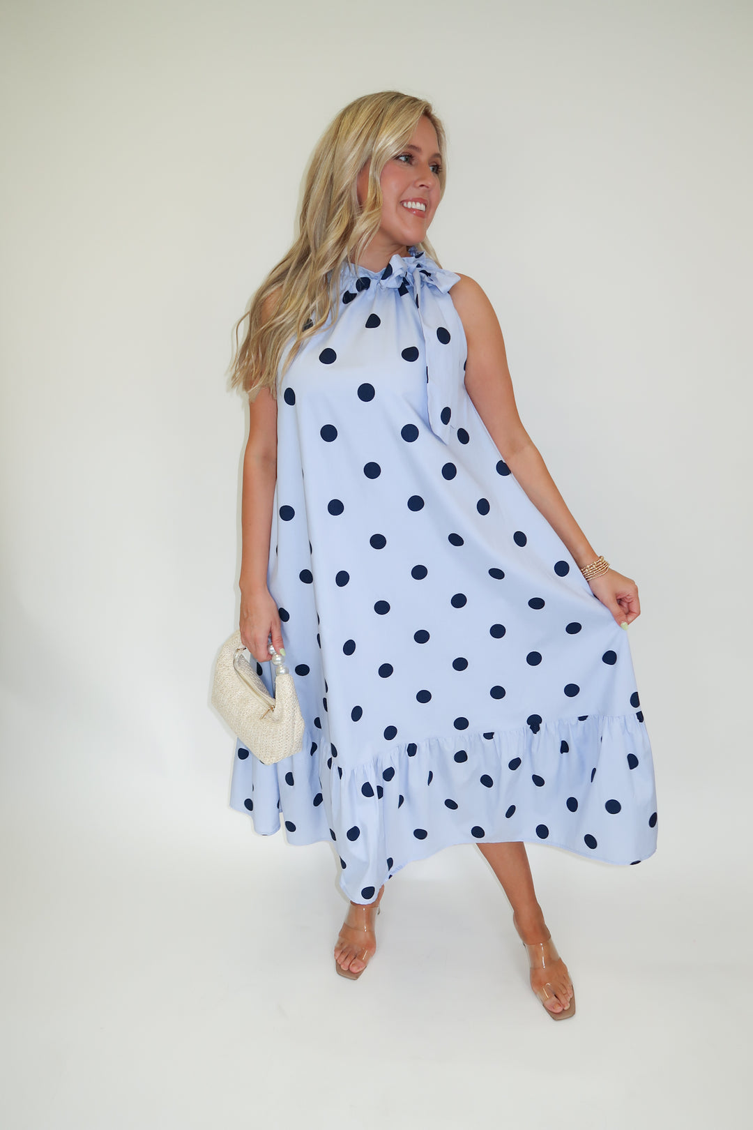 Polka Dot Charm Midi - The Pink Tulip Clothing
