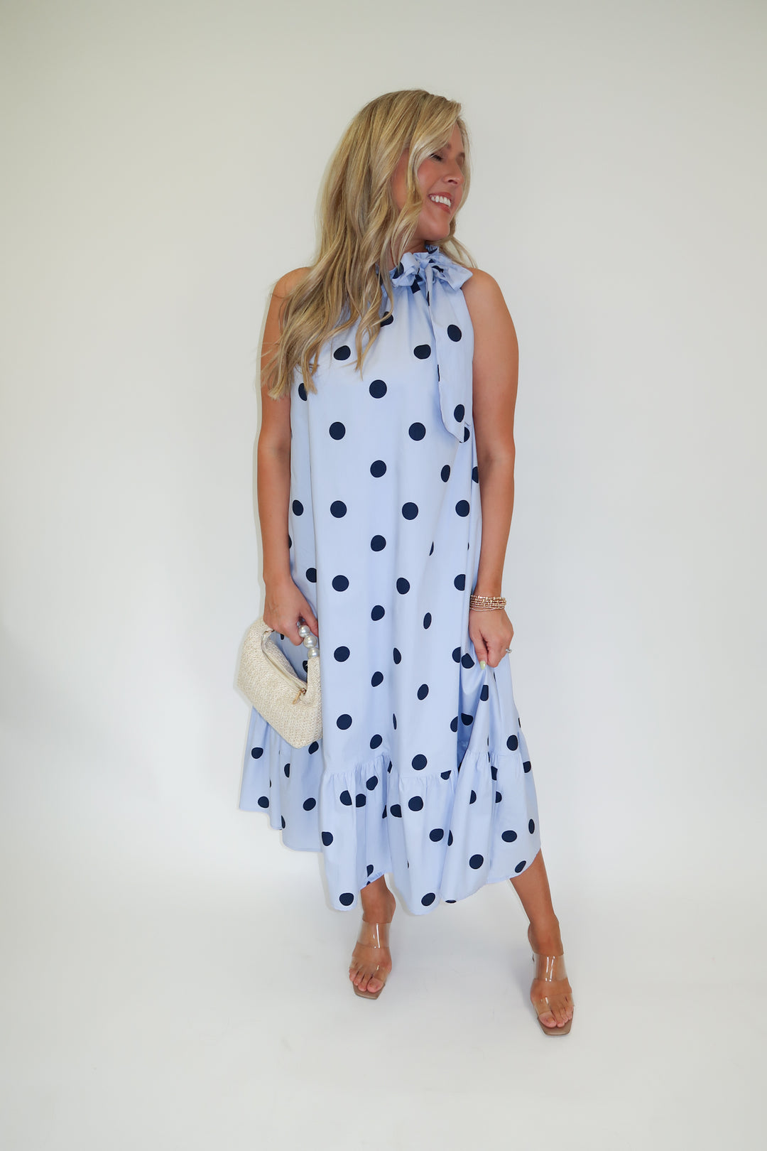 Polka Dot Charm Midi - The Pink Tulip Clothing