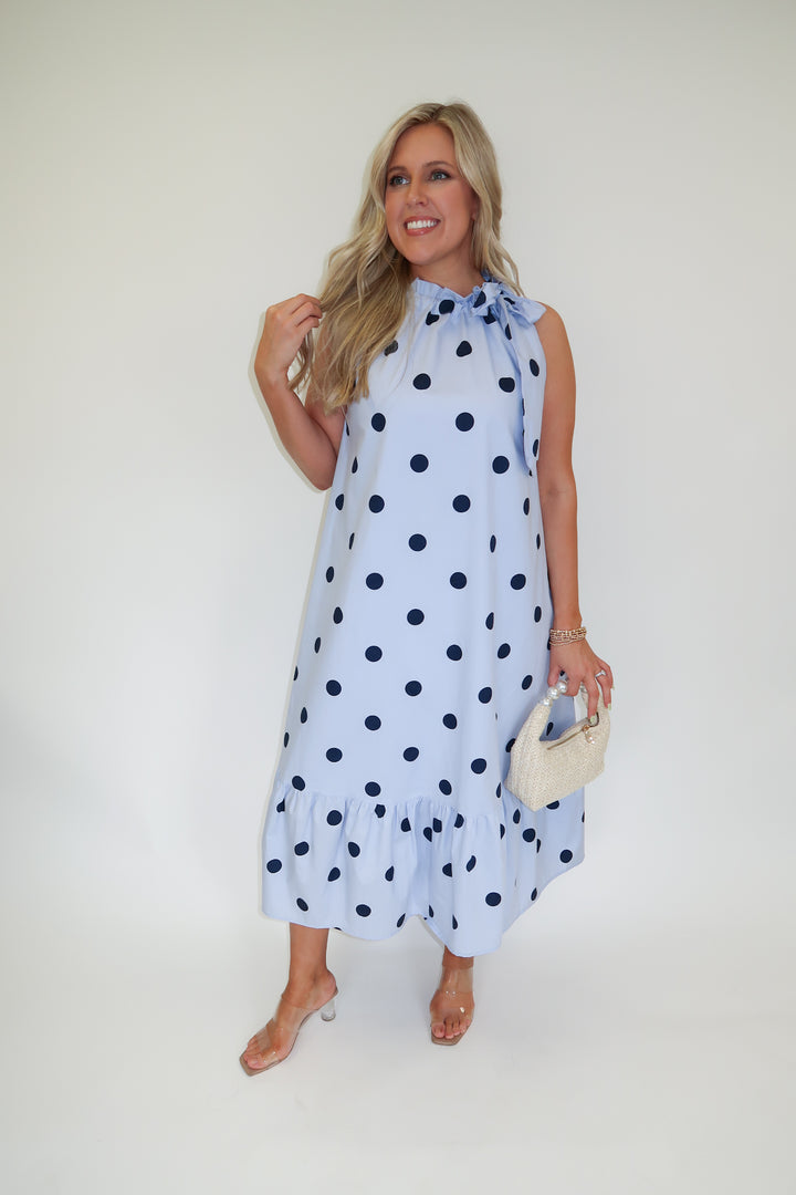 Polka Dot Charm Midi - The Pink Tulip Clothing