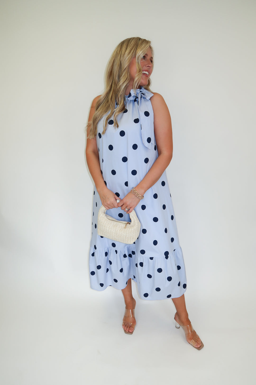 Polka Dot Charm Midi - The Pink Tulip Clothing