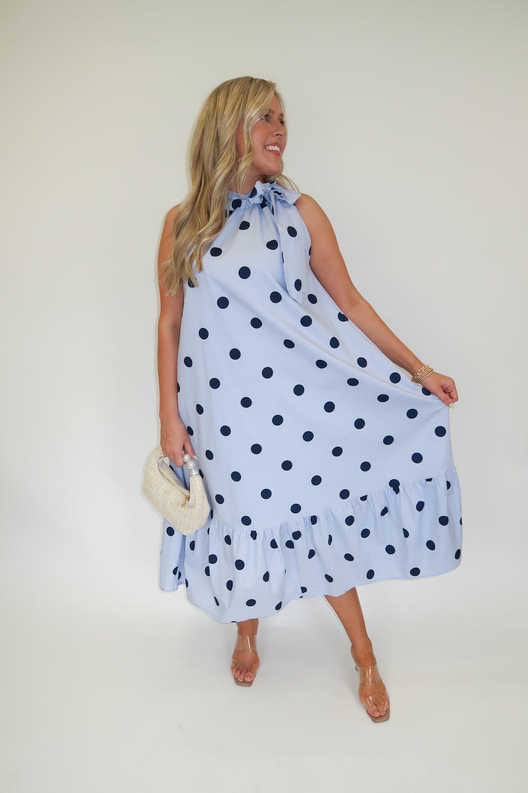 Polka Dot Charm Midi - The Pink Tulip Clothing
