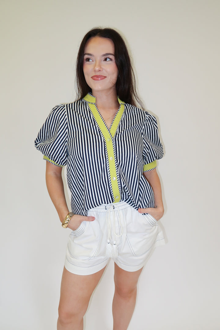 Lucky Stripe Top - The Pink Tulip Clothing
