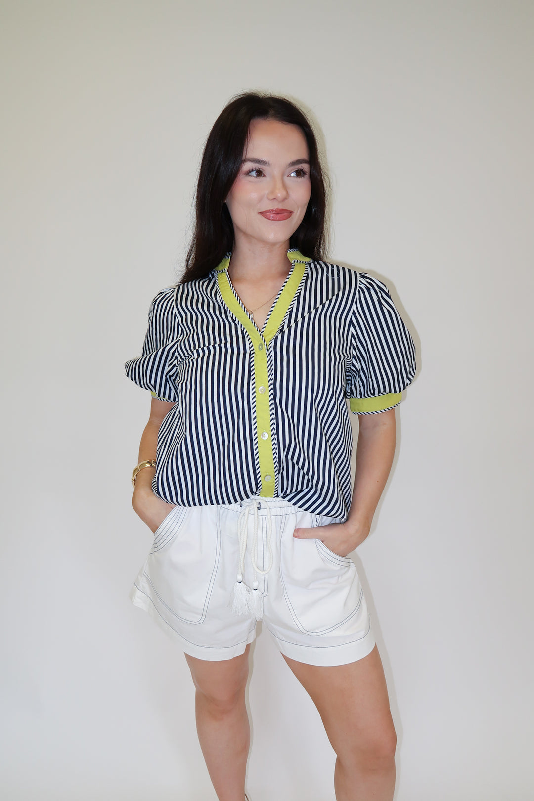 Lucky Stripe Top - The Pink Tulip Clothing