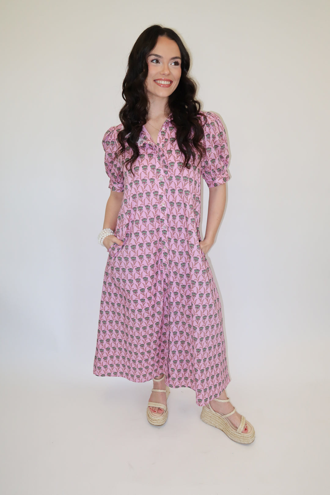 Petal Lane Midi Dress - The Pink Tulip Clothing