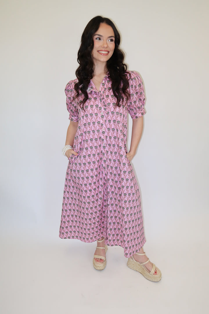 Petal Lane Midi Dress - The Pink Tulip Clothing