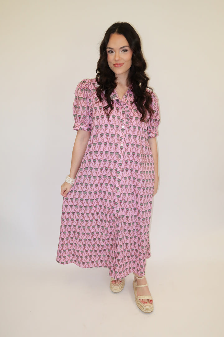 Petal Lane Midi Dress - The Pink Tulip Clothing