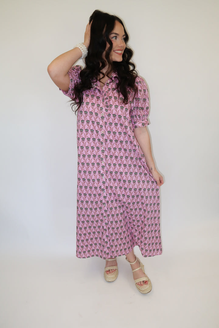 Petal Lane Midi Dress - The Pink Tulip Clothing