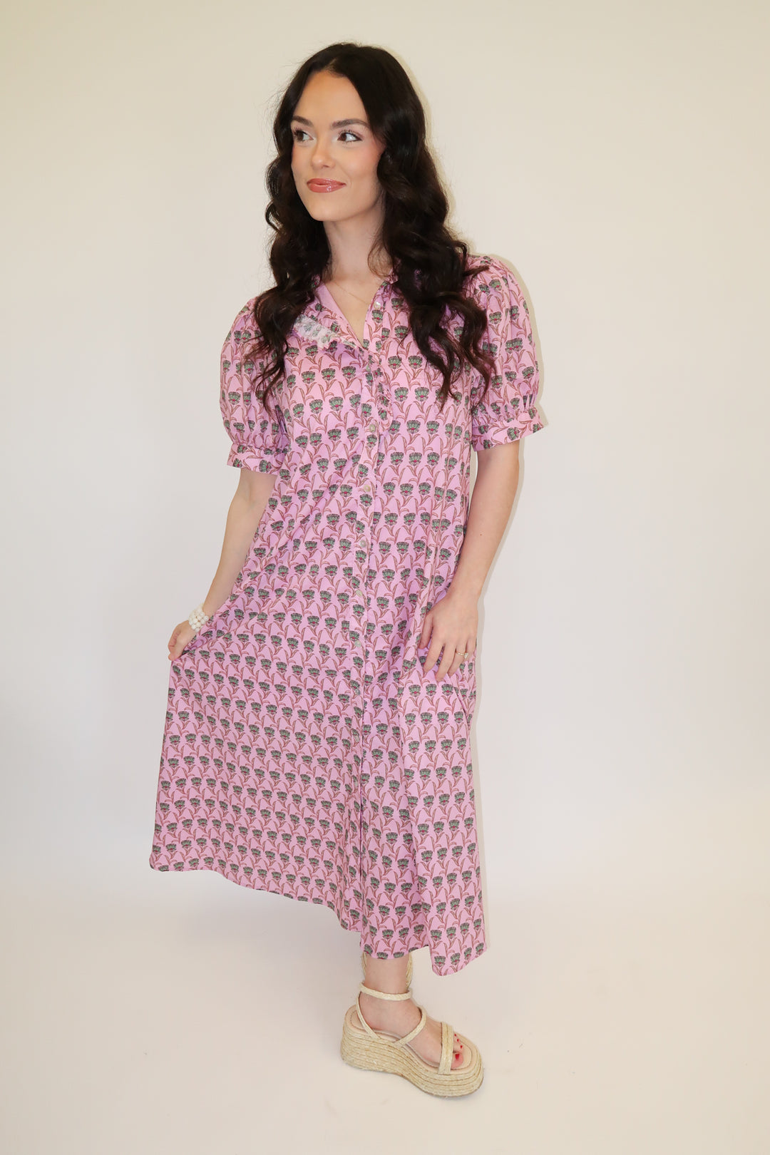 Petal Lane Midi Dress - The Pink Tulip Clothing