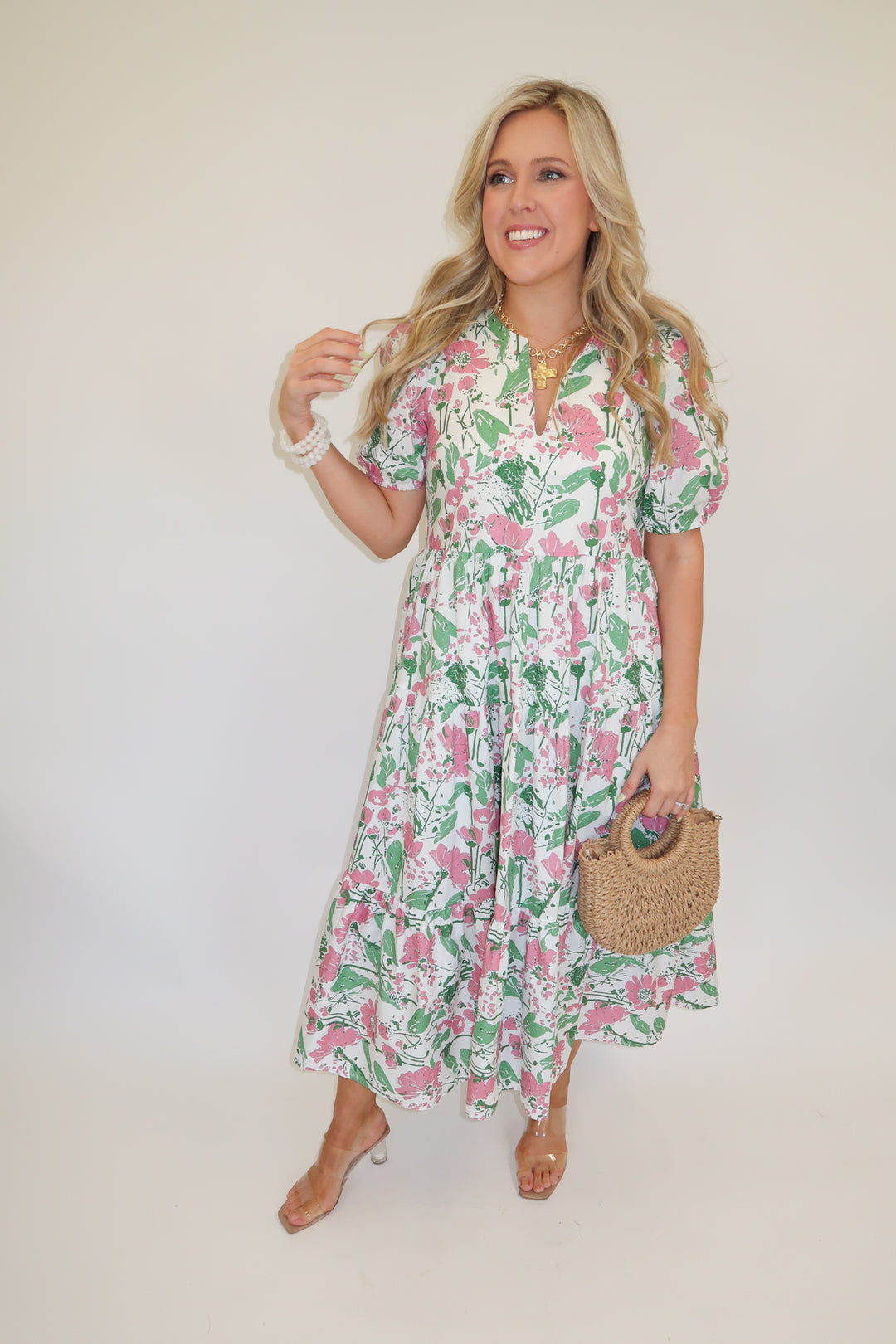 Daisy Dreaming Midi Dress - The Pink Tulip Clothing