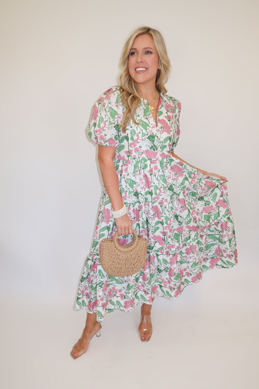 Daisy Dreaming Midi Dress - The Pink Tulip Clothing