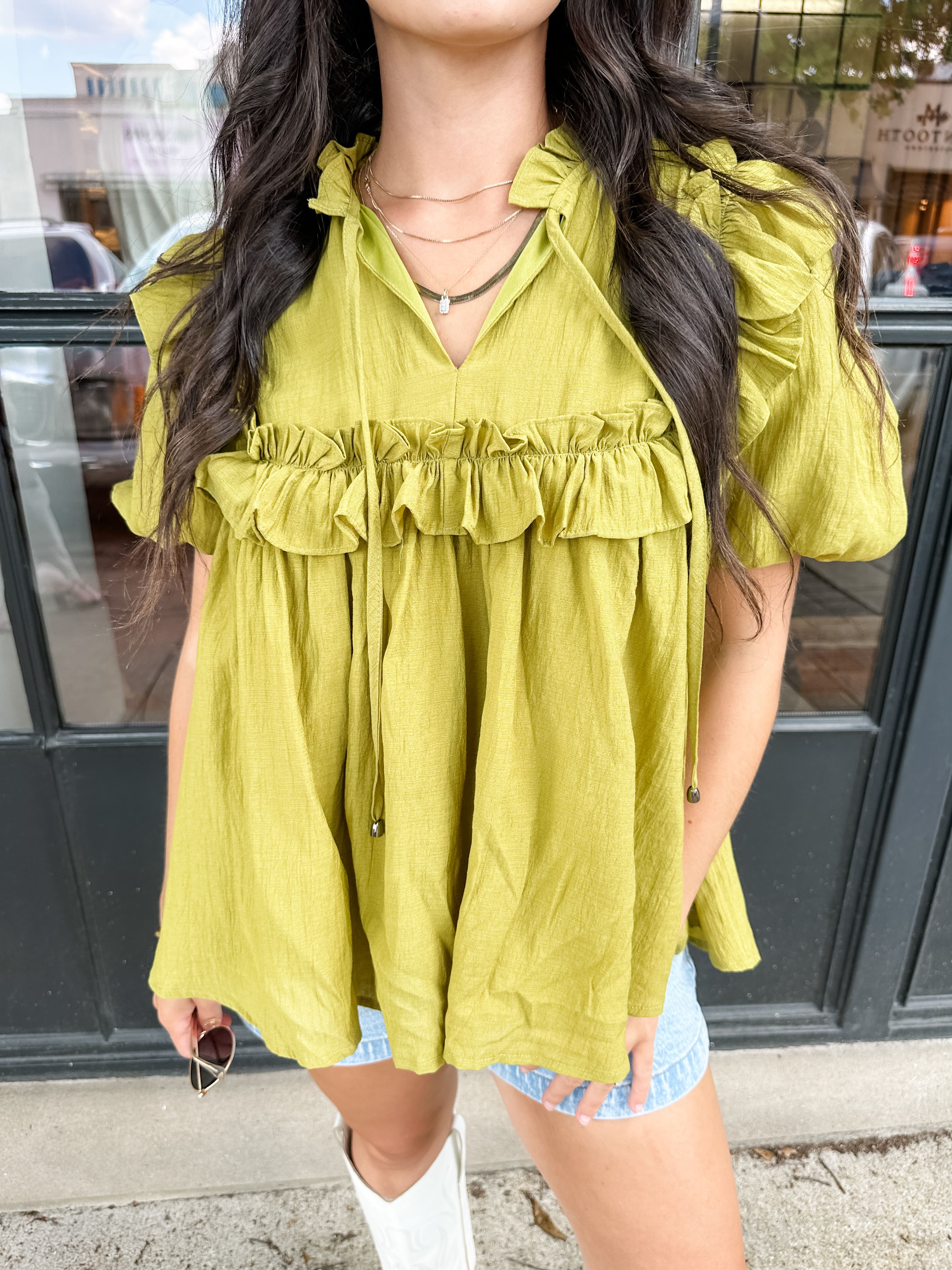 Square Ruffle Floaty Top