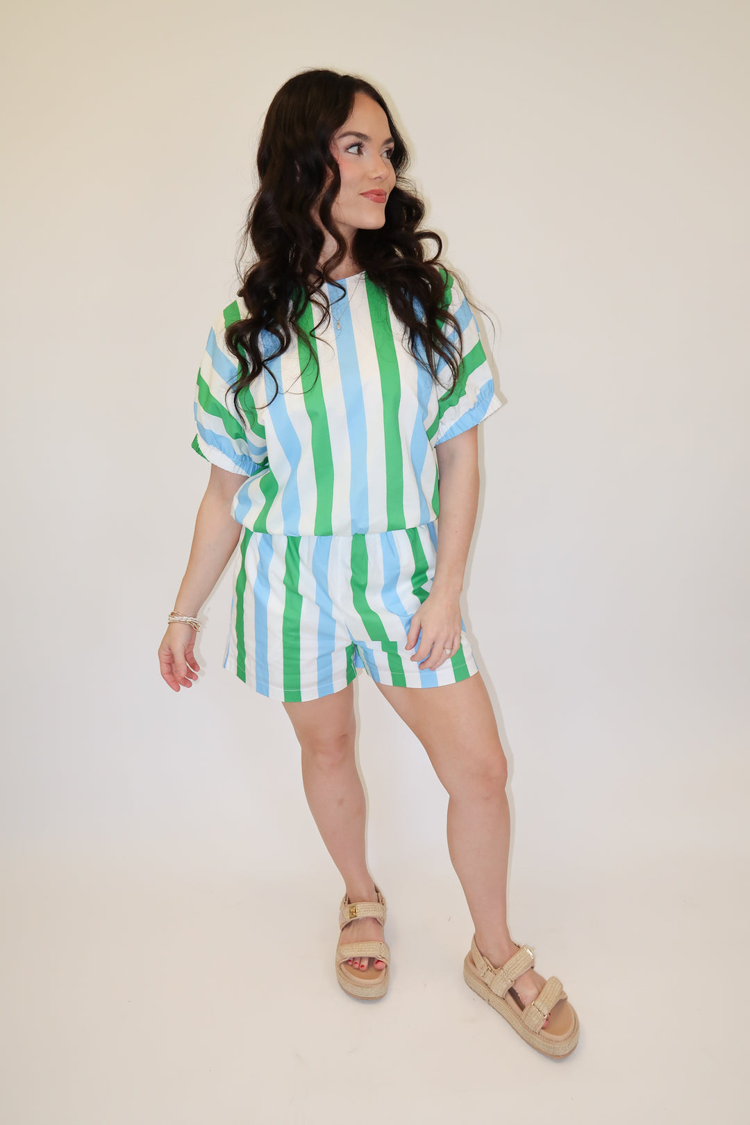 Lucky Stripe Shorts - The Pink Tulip Clothing