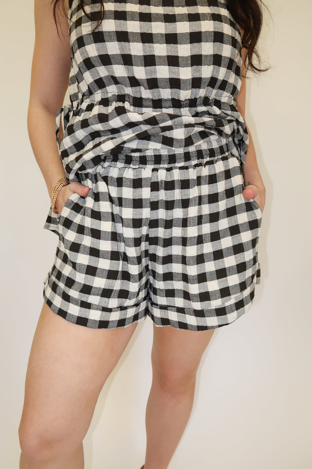 Sweet Check Shorts - The Pink Tulip Clothing