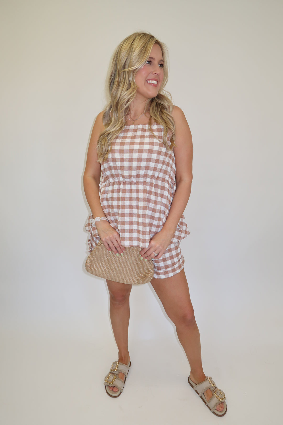 Sweet Check Tie Top - The Pink Tulip Clothing