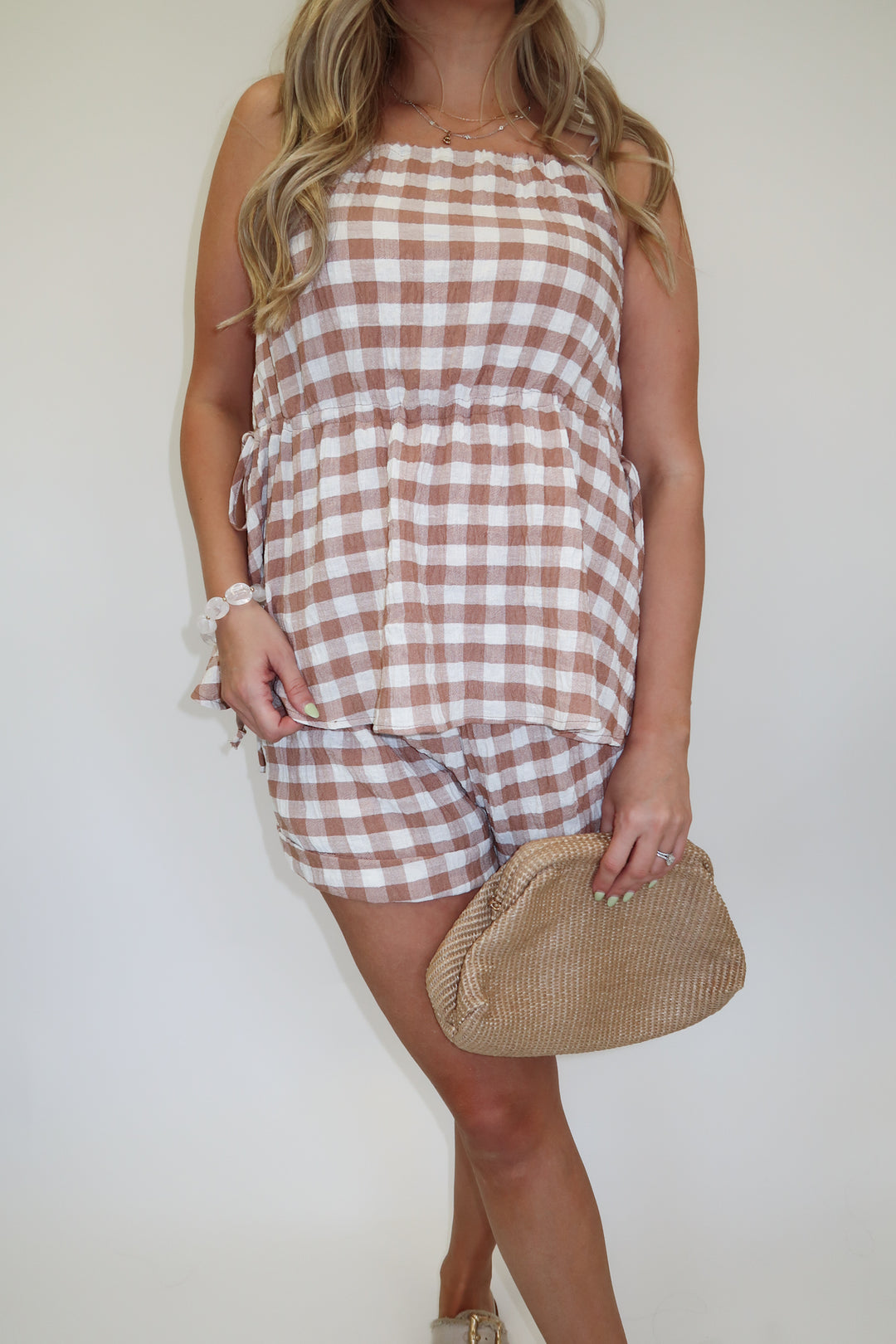 Sweet Check Shorts - The Pink Tulip Clothing