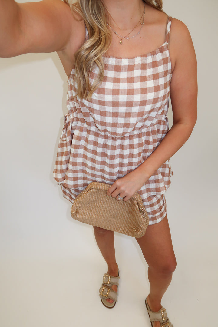 Sweet Check Tie Top - The Pink Tulip Clothing