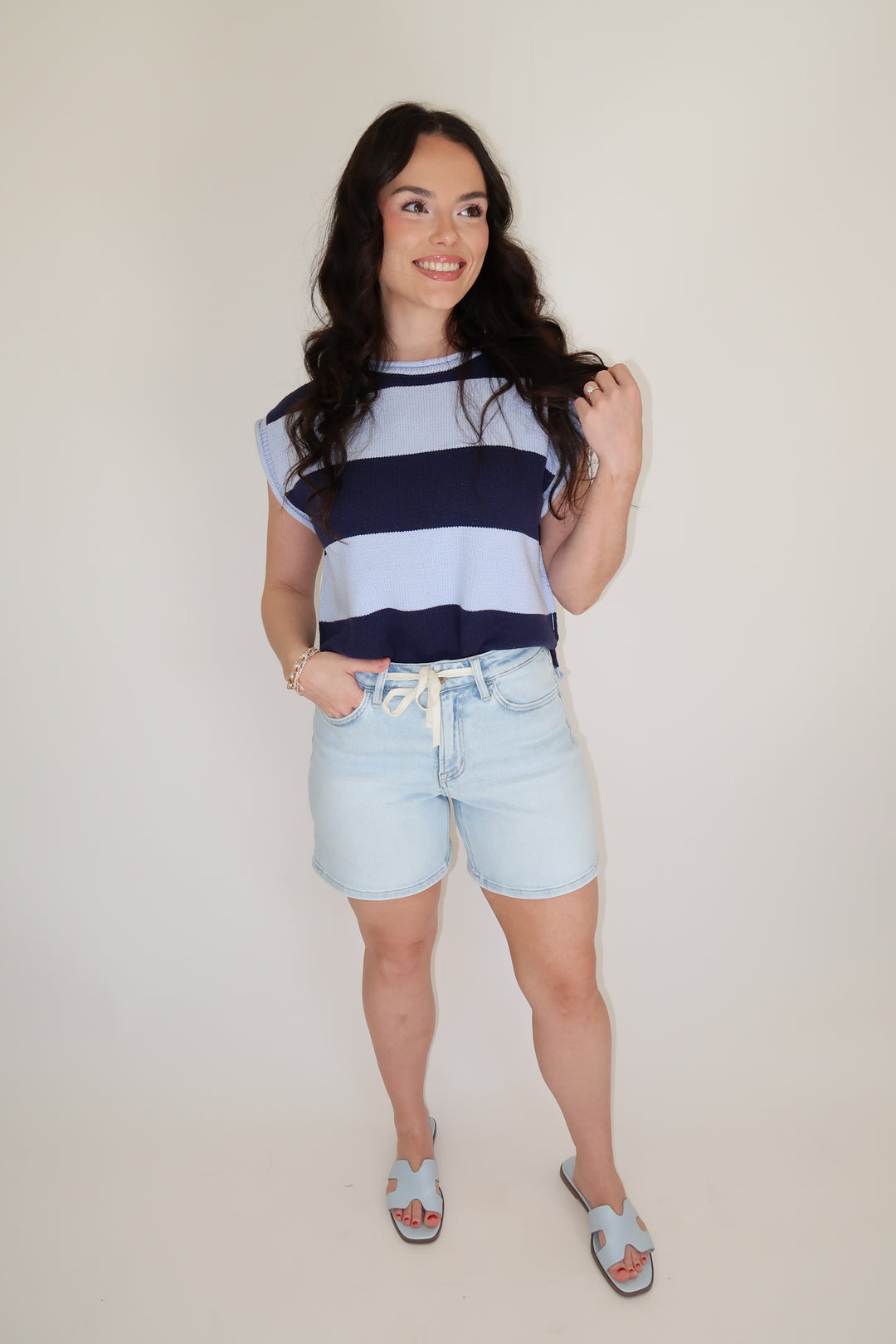 Seaside Stripe Top - The Pink Tulip Clothing