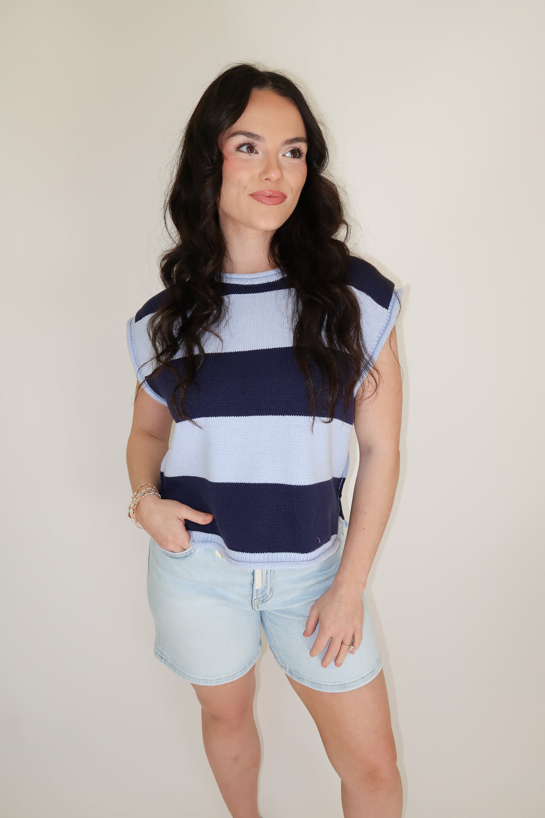 Seaside Stripe Top - The Pink Tulip Clothing