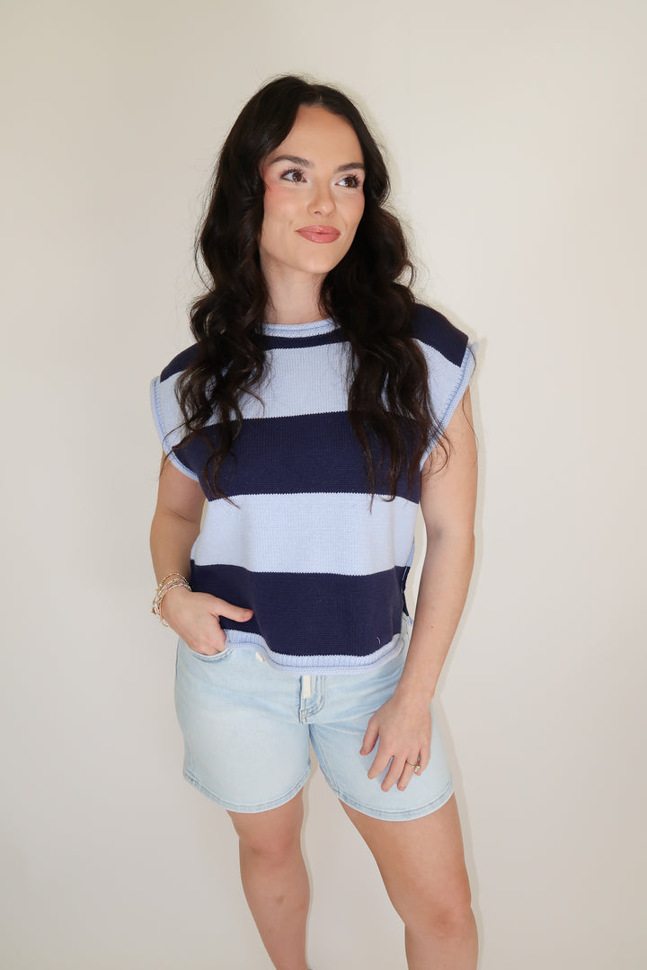 Seaside Stripe Top - The Pink Tulip Clothing