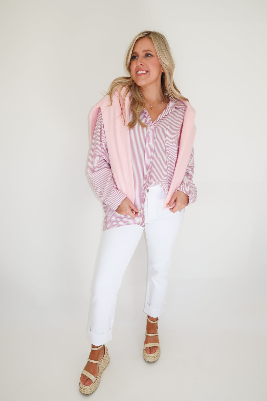 Lilac Lane Button Down - The Pink Tulip Clothing