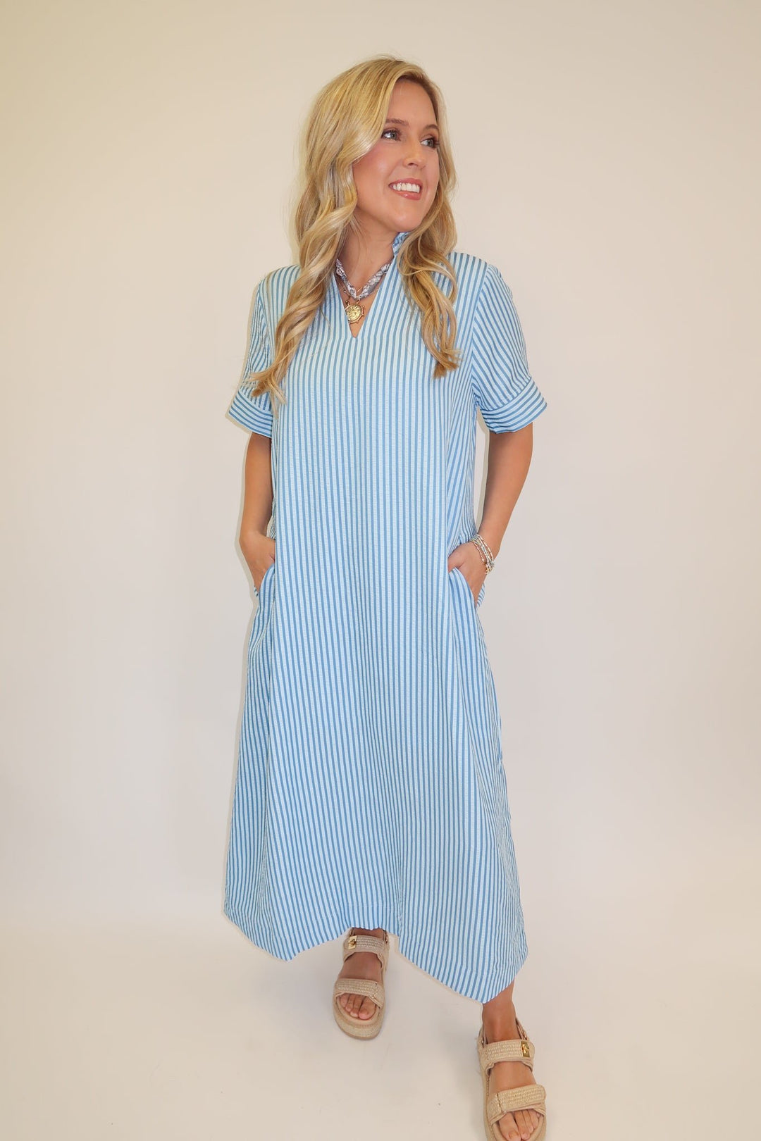 Day to Day Midi Dress - The Pink Tulip Clothing