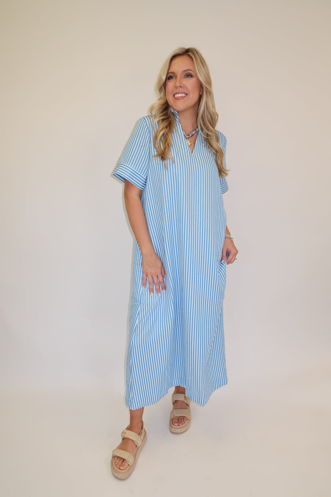 Day to Day Midi Dress - The Pink Tulip Clothing