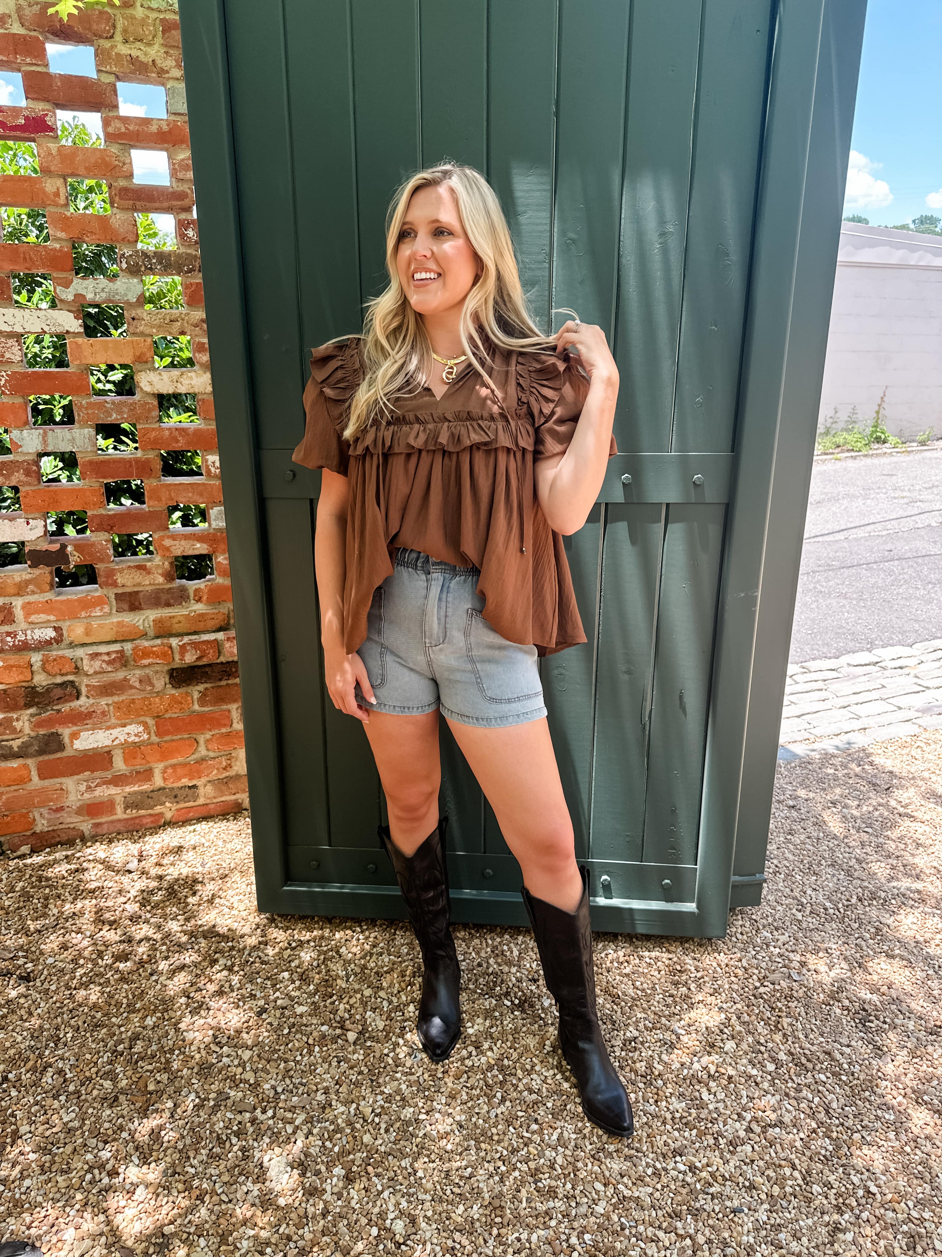 Square Ruffle Floaty Top