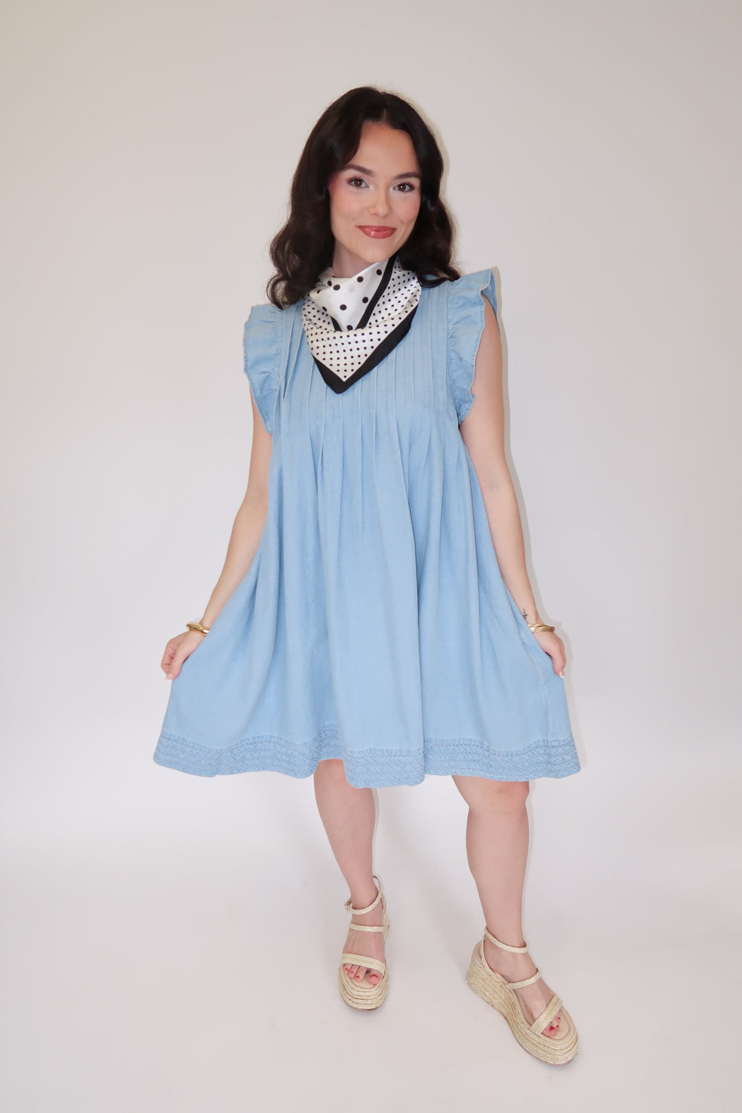 Denim Days Ahead Dress - The Pink Tulip Clothing
