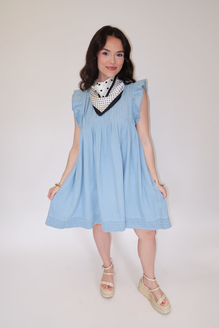 Denim Days Ahead Dress - The Pink Tulip Clothing