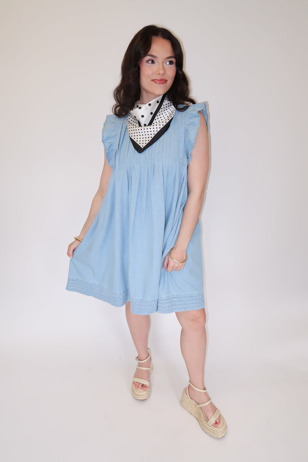 Denim Days Ahead Dress - The Pink Tulip Clothing