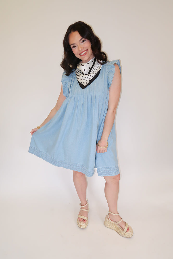 Denim Days Ahead Dress - The Pink Tulip Clothing