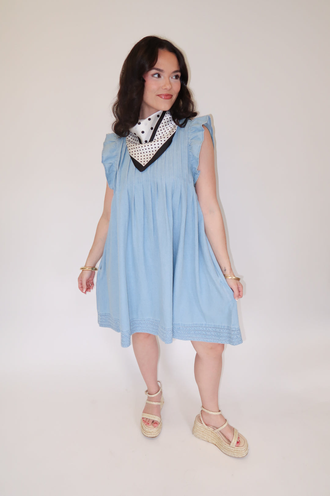 Denim Days Ahead Dress - The Pink Tulip Clothing