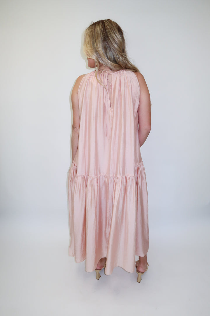 Float Through Light Pink Midi Dress - The Pink Tulip Clothing