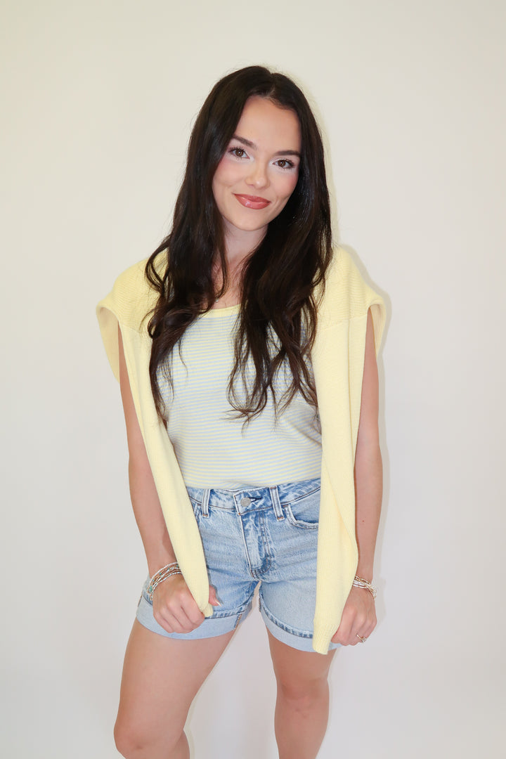 Throw It On Yellow Cardigan - The Pink Tulip Clothing