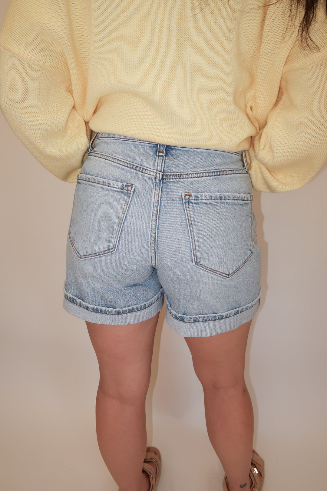 Cuff It Up Denim Cuffed Shorts - The Pink Tulip Clothing