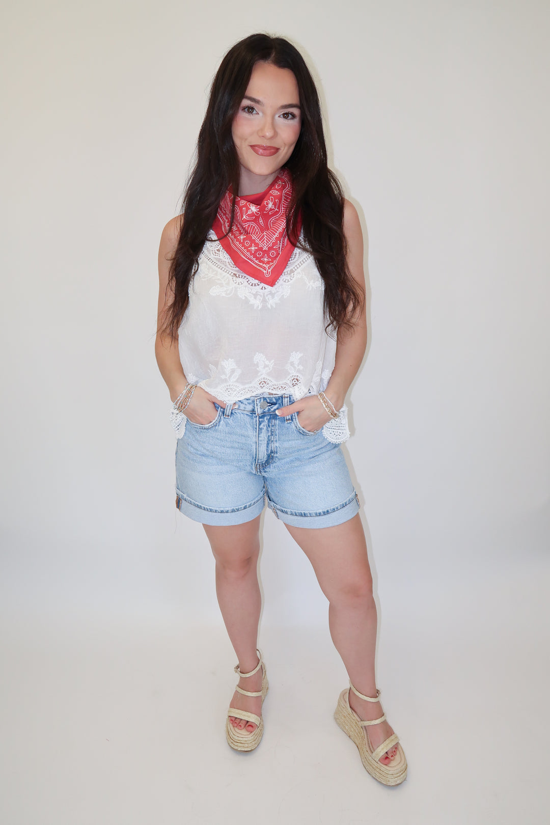 Worth the Wait Lace Spaghetti Strap Tank - The Pink Tulip Clothing