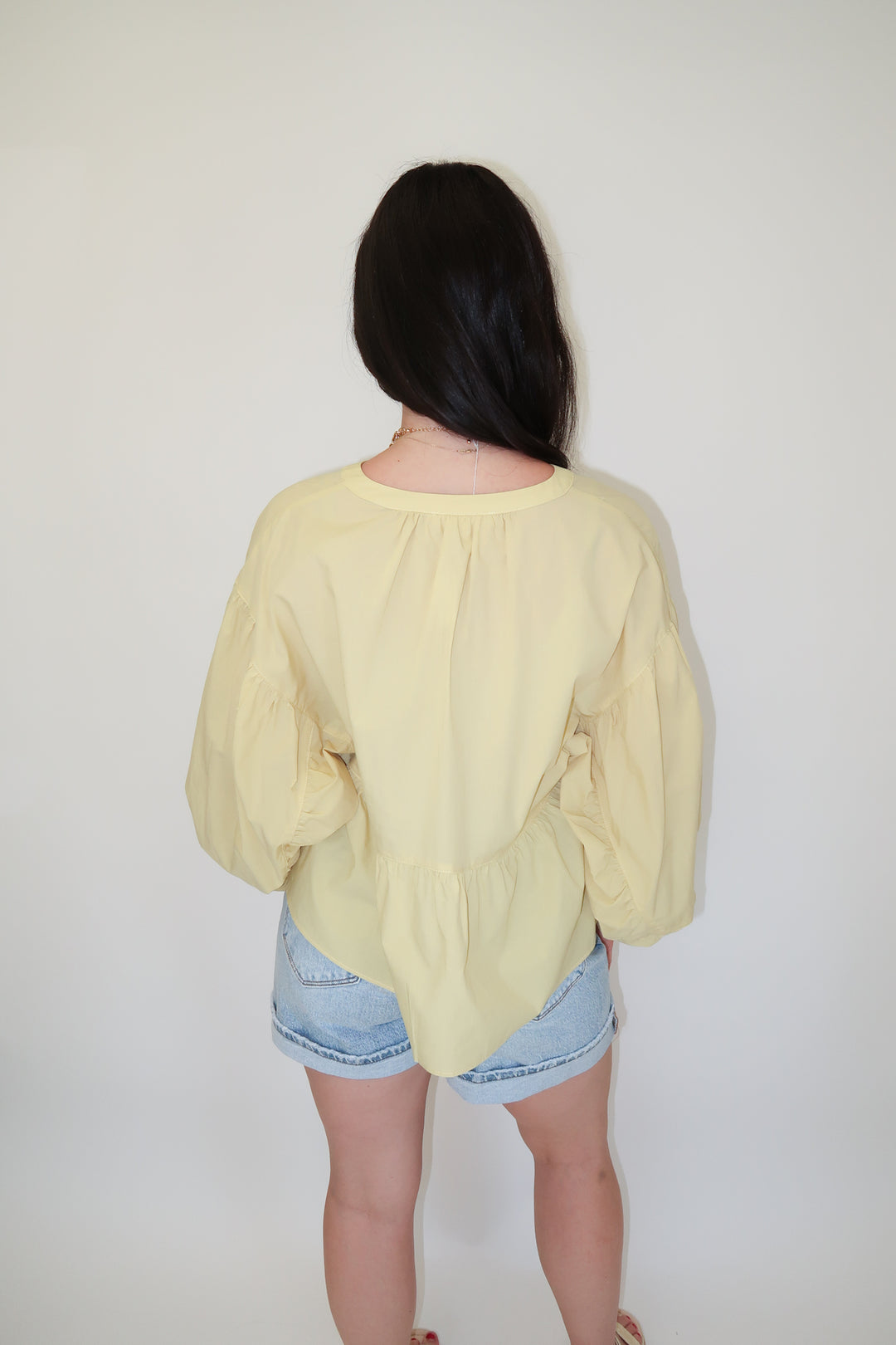 Just Enough Drama Yellow Flowy Top - The Pink Tulip Clothing